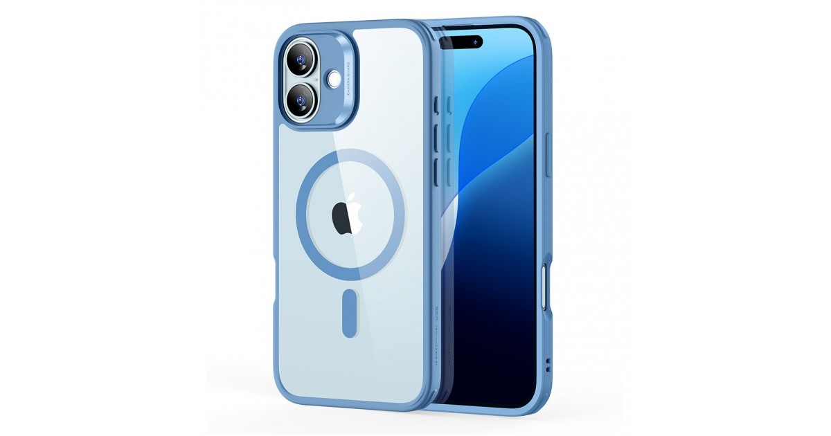 Husa pentru iPhone 16 - ESR Classic Hybrid HaloLock - Clear Albastra