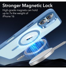 Husa pentru iPhone 16 - ESR Classic Hybrid HaloLock - Clear Albastra