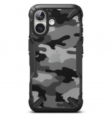 Husa pentru iPhone 16 - Ringke Fusion X Design - Camo Neagra