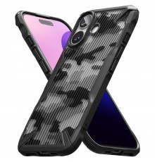 Husa pentru iPhone 16 - Ringke Fusion X Design - Camo Neagra