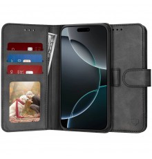 Husa pentru iPhone 16 Pro - Nillkin Qin Prop Leather Case - Neagra