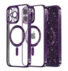 Husa pentru iPhone 16 Pro - Techsuit Luxury Glitter MagSafe - Deep Mov