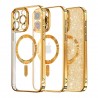 Husa pentru iPhone 16 Pro - Techsuit Luxury Glitter MagSafe - Gold