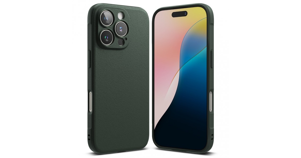 Husa pentru iPhone 16 Pro - Ringke Onyx - Verde inchisa