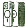 Husa pentru iPhone 16 Pro Max - Techsuit Luxury Glitter MagSafe - Deep Verde