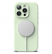 Husa pentru iPhone 16 Pro Max - Ringke Silicone Magnetic MagSafe - Soft Verde menta