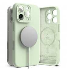 Husa pentru iPhone 16 Pro Max - Ringke Silicone Magnetic MagSafe - Soft Verde menta