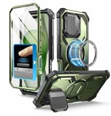 Husa pentru iPhone 16 - Techsuit Safe Wallet Plus - Verde