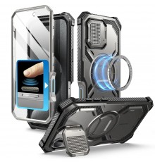 Husa pentru iPhone 16 Pro - ESR Cyber Armor Kickstand - Neagra