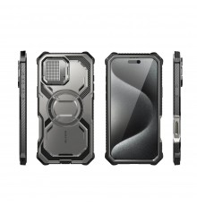 Husa pentru iPhone 16 Pro + Folie - I-Blason Armorbox - Titan Gray