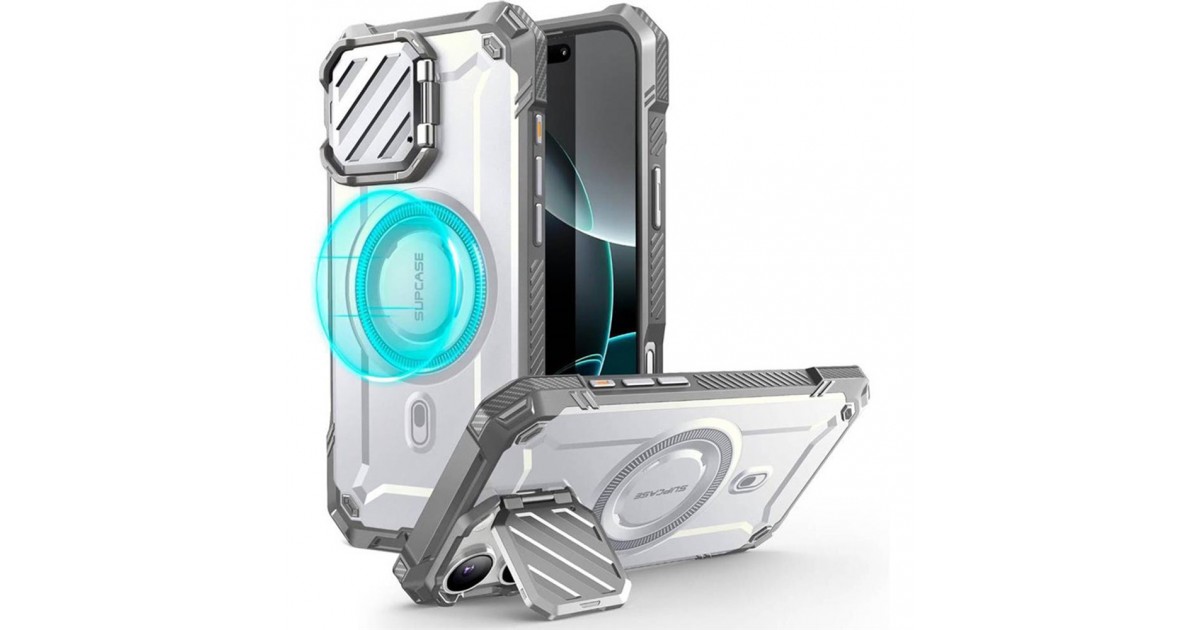 Husa pentru iPhone 16 Pro - Supcase Unicorn Beetle XT MagSafe - Alba