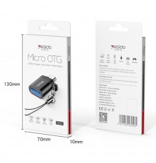 Adaptor OTG Micro-USB la USB 5Gbps - Yesido GS07 - Negru