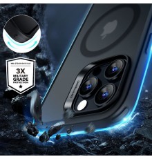 Husa pentru iPhone 16 Pro + Folie - ESR Classic Hybrid HaloLock - Frosted Neagra