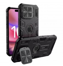 Husa pentru iPhone 16 Pro Max + Folie - ESR Classic Hybrid HaloLock Kickstand - Frosted Neagra