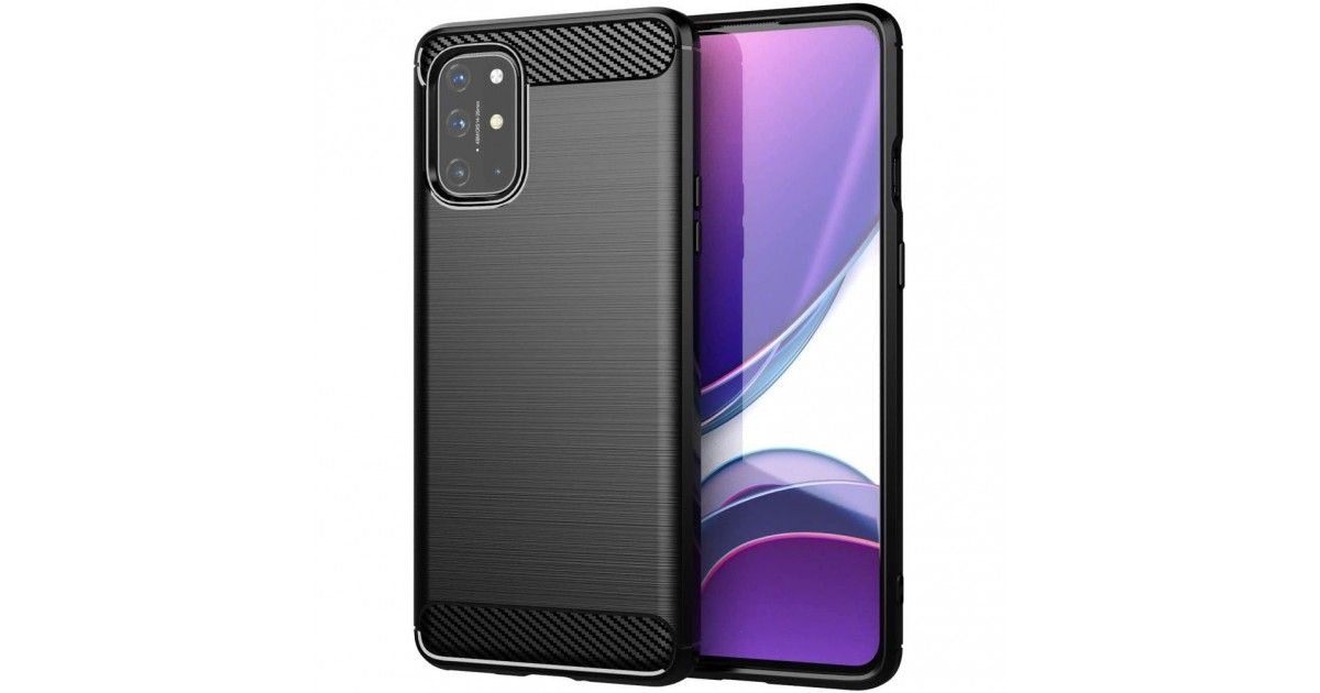 Husa Tpu Carbon Fibre pentru OnePlus 8T, Neagra