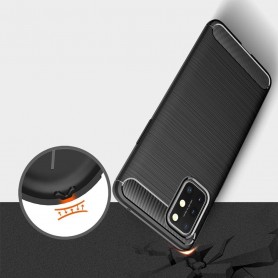 Husa Tpu Carbon Fibre pentru OnePlus 8T, Neagra