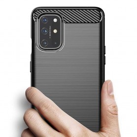 Husa Tpu Carbon Fibre pentru OnePlus 8T, Neagra