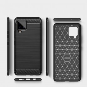 Husa Tpu Carbon Fibre pentru Samsung Galaxy A42 5G, Neagra