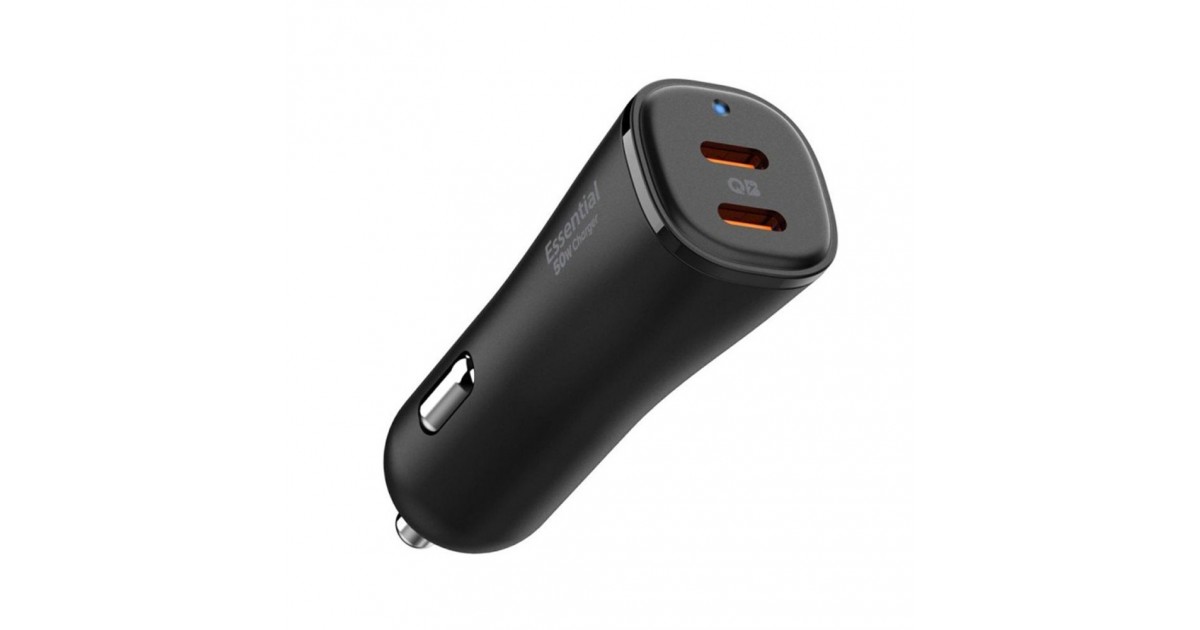 Incarcator Auto 2x Type-C Fast Charging 50W - Spigen Arcstation Essential (EV502) - Negru