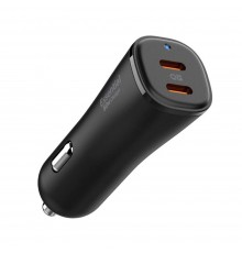 Incarcator Auto 2x Type-C Fast Charging 50W - Spigen Arcstation Essential (EV502) - Negru