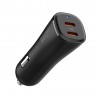 Incarcator Auto 2x Type-C Fast Charging 50W - Spigen Arcstation Essential (EV502) - Negru