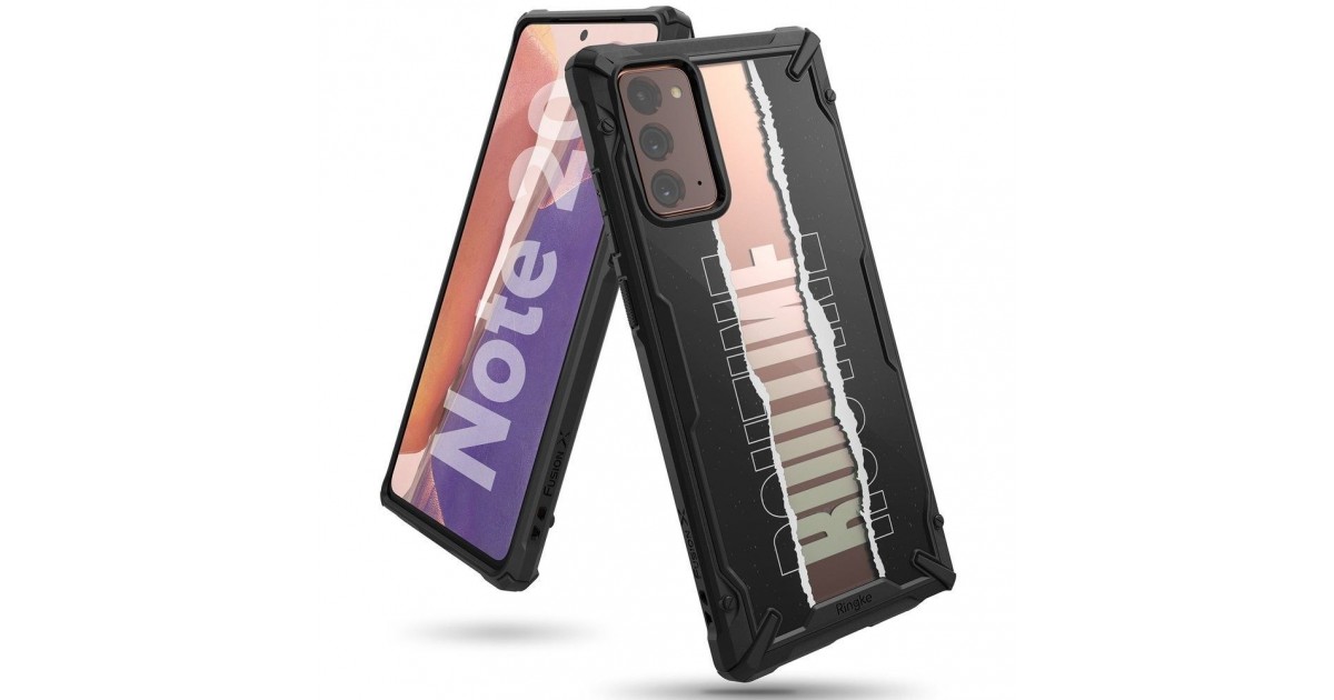 Husa Carcasa Spate pentru Samsung Galaxy Note 20 / Galaxy Note 20 5G - Ringke Fusion X Design Routine, Neagra