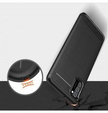 Husa Carcasa spate Tpu Carbon Fibre pentru Oppo A72 / A52 , Neagra