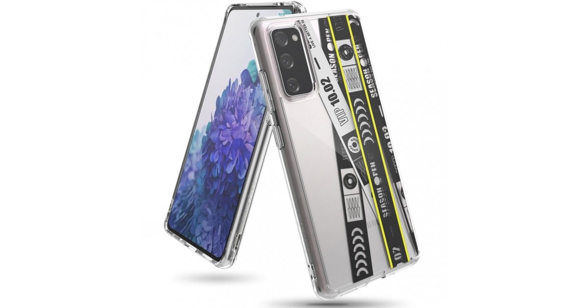 Husa Carcasa Spate pentru Samsung Galaxy S20 FE / Galaxy S20 FE 5G - Ringke Fusion X Design Ticket Band, Transparenta