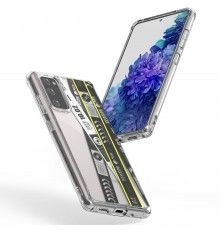 Husa Carcasa Spate pentru Samsung Galaxy S20 FE / Galaxy S20 FE 5G - Ringke Fusion X Design Ticket Band, Transparenta