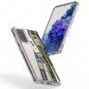 Husa Carcasa Spate pentru Samsung Galaxy S20 FE / Galaxy S20 FE 5G - Ringke Fusion X Design Ticket Band, Transparenta