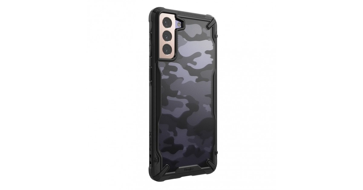 Husa Carcasa Spate pentru Samsung Galaxy S21 4G / Galaxy S21 5G - Ringke Fusion X, Camo Black