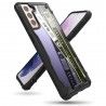 Husa Carcasa Spate pentru Samsung Galaxy S21 4G / Galaxy S21 5G - Ringke Fusion X Ticket Band, Neagra