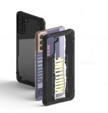 Husa Carcasa Spate pentru Samsung Galaxy S21 4G / Galaxy S21 5G - Ringke Fusion X Routine Design, Neagra